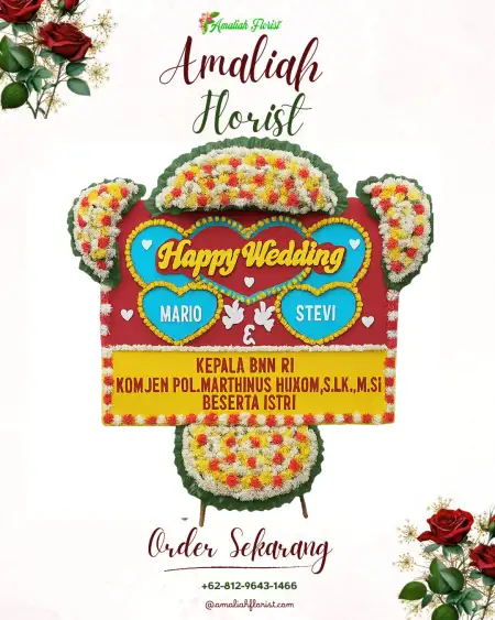 Papan Bunga Pernikahan Pelutan